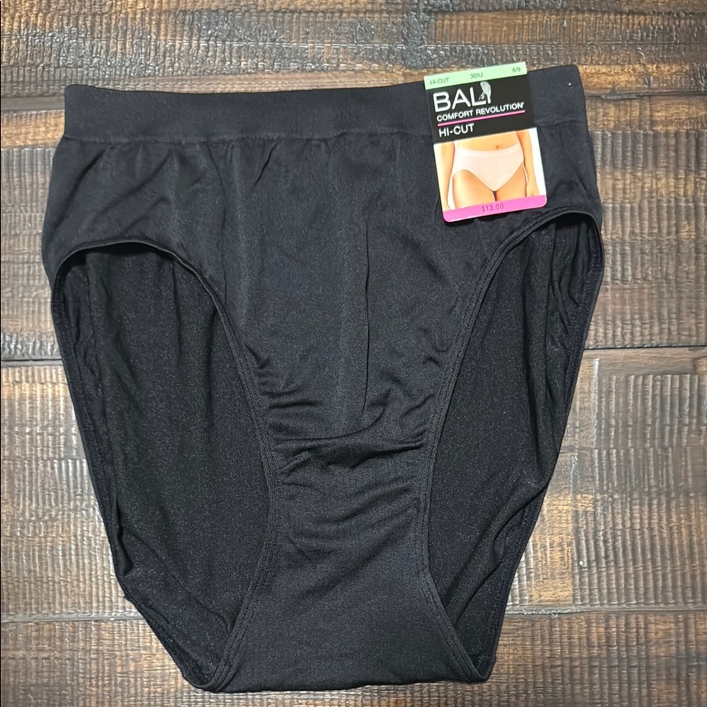 Bali Black Hi-Cut Underwear for Women